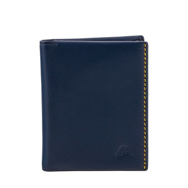 A-SLIM Leather Wallet Origami - Blue/Yellow
